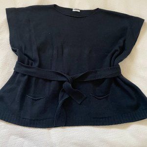 Cashmere angora wool vest with tie belt and pockets - Wallace brand, XS/S